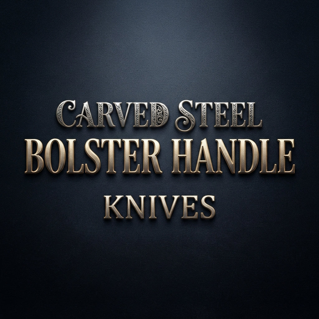 Carved Steel Bolster Handle Knives