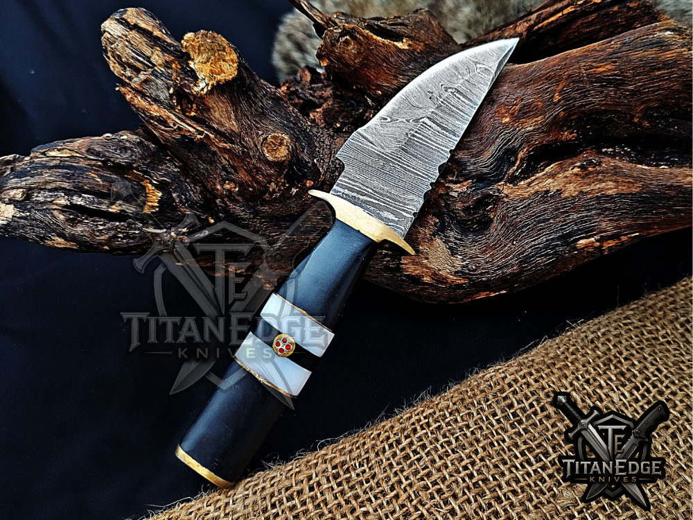 6.5" Handmade Damascus Steel Fixed Blade Knife