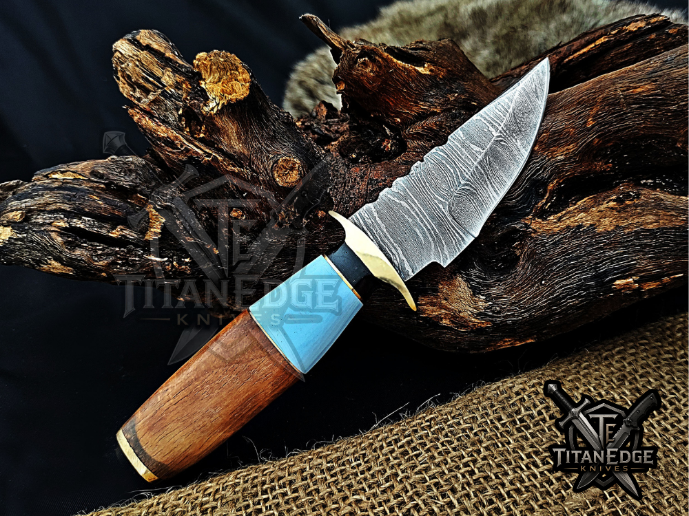 6.5" Handmade Damascus Steel Fixed Blade Knife