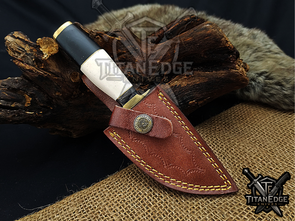 6.5" Handmade Damascus Steel Fixed Blade Knife