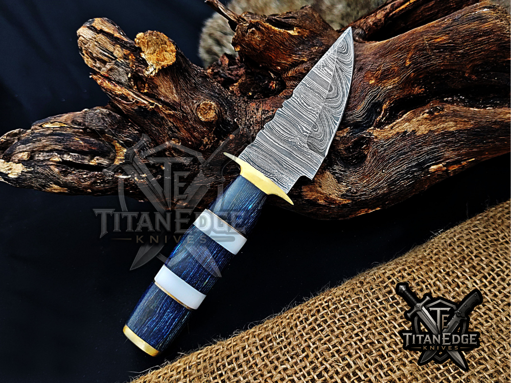 6.5" Handmade Damascus Steel Fixed Blade Knife