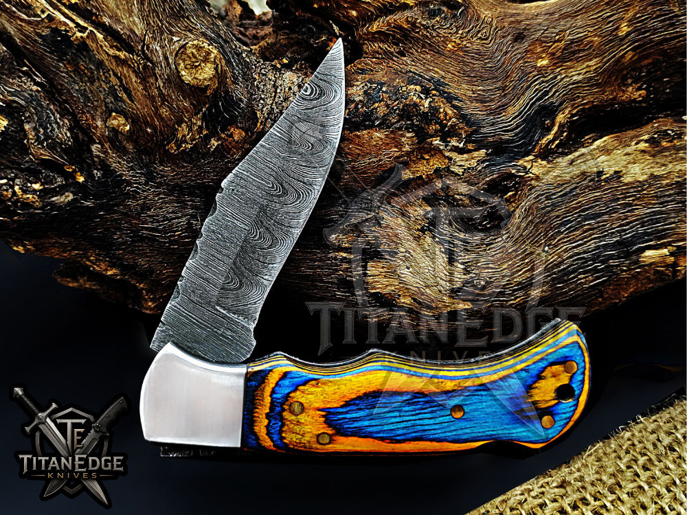 6.75" Handmade Damascus Steel Custom Hunting & EDC Knife