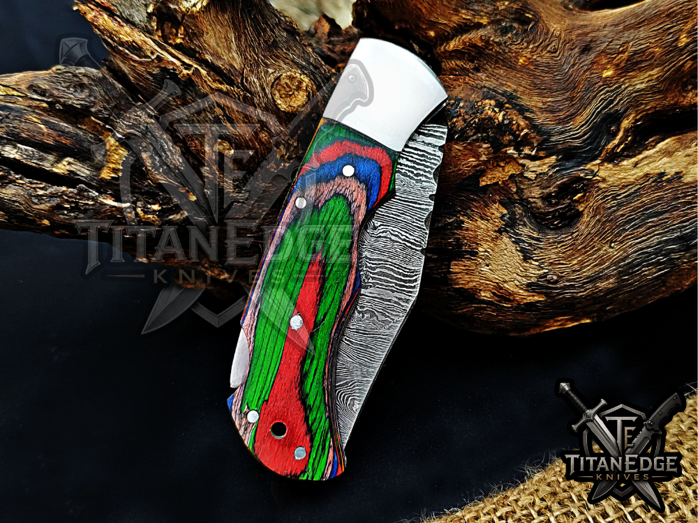 6.75" Handmade Damascus Steel Custom Hunting & EDC Knife