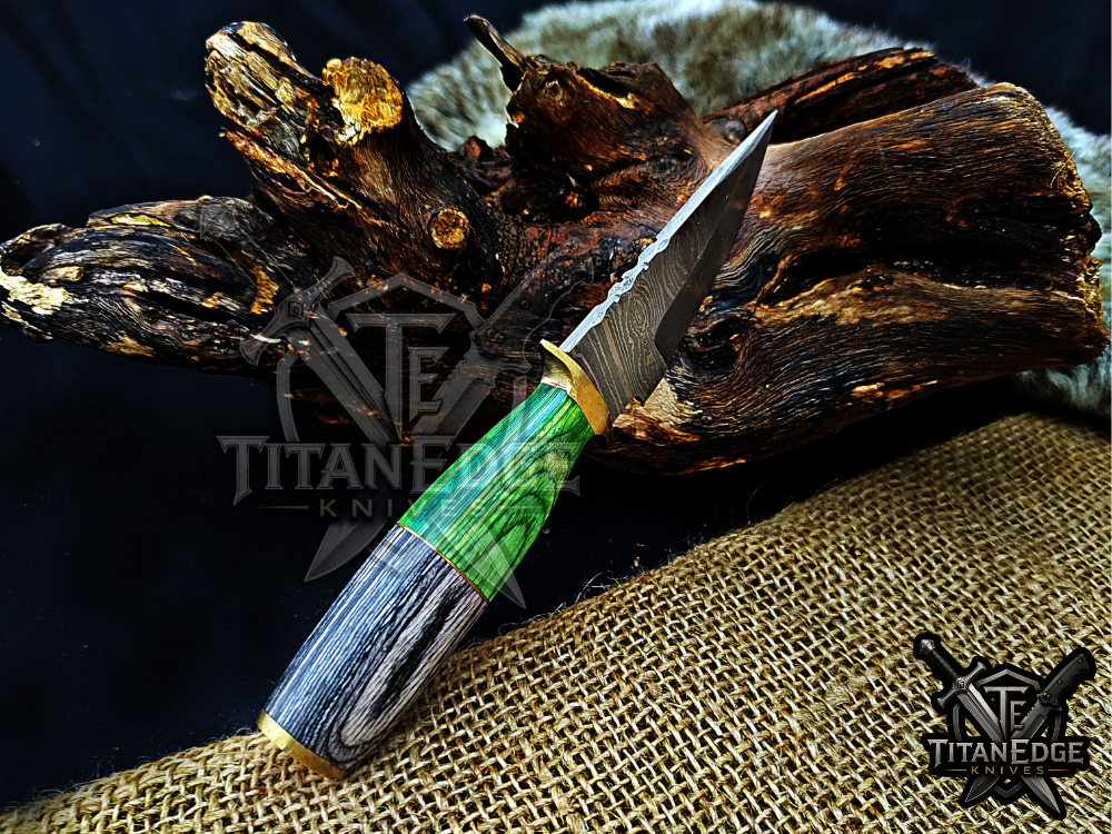 6.5" Handmade Damascus Steel Fixed Blade Knife