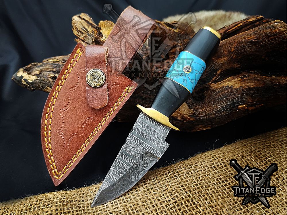 6.5" Handmade Damascus Steel Fixed Blade Knife