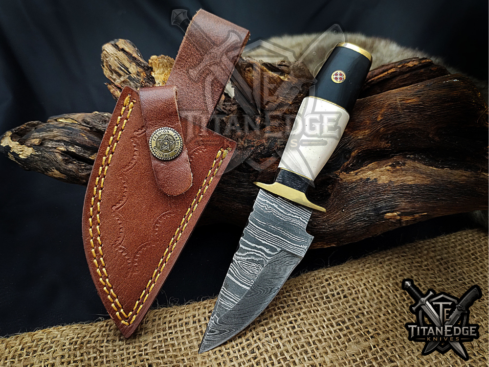 6.5" Handmade Damascus Steel Fixed Blade Knife