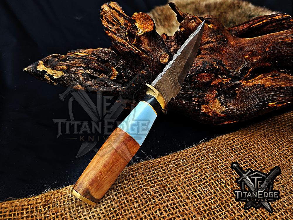 6.5" Handmade Damascus Steel Fixed Blade Knife