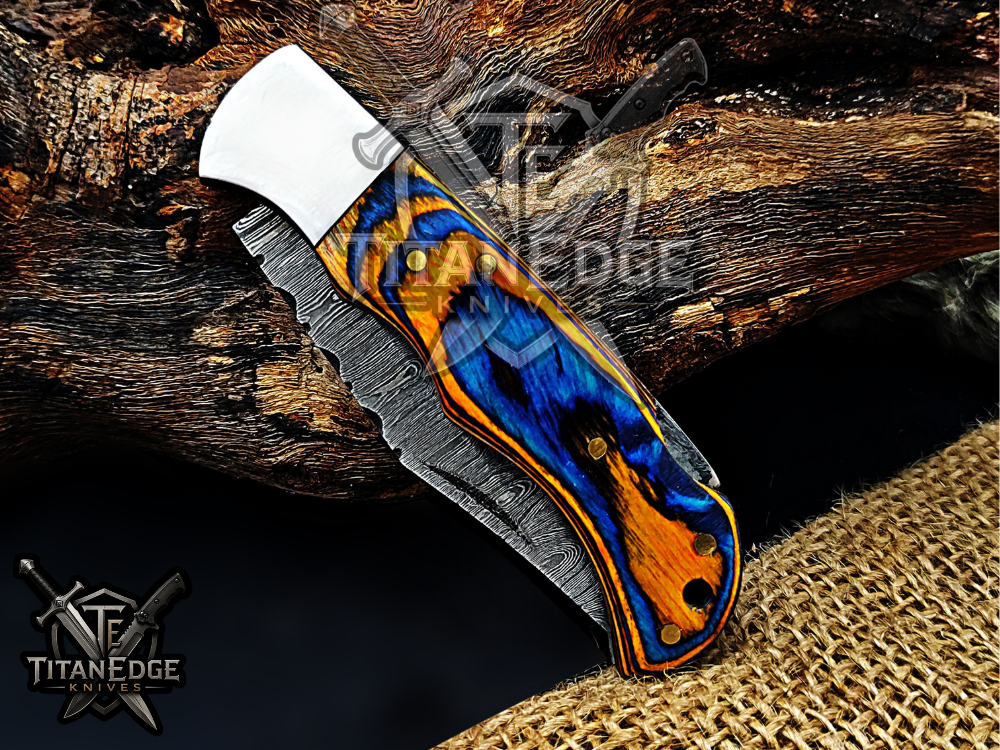 6.75" Handmade Damascus Steel Custom Hunting & EDC Knife
