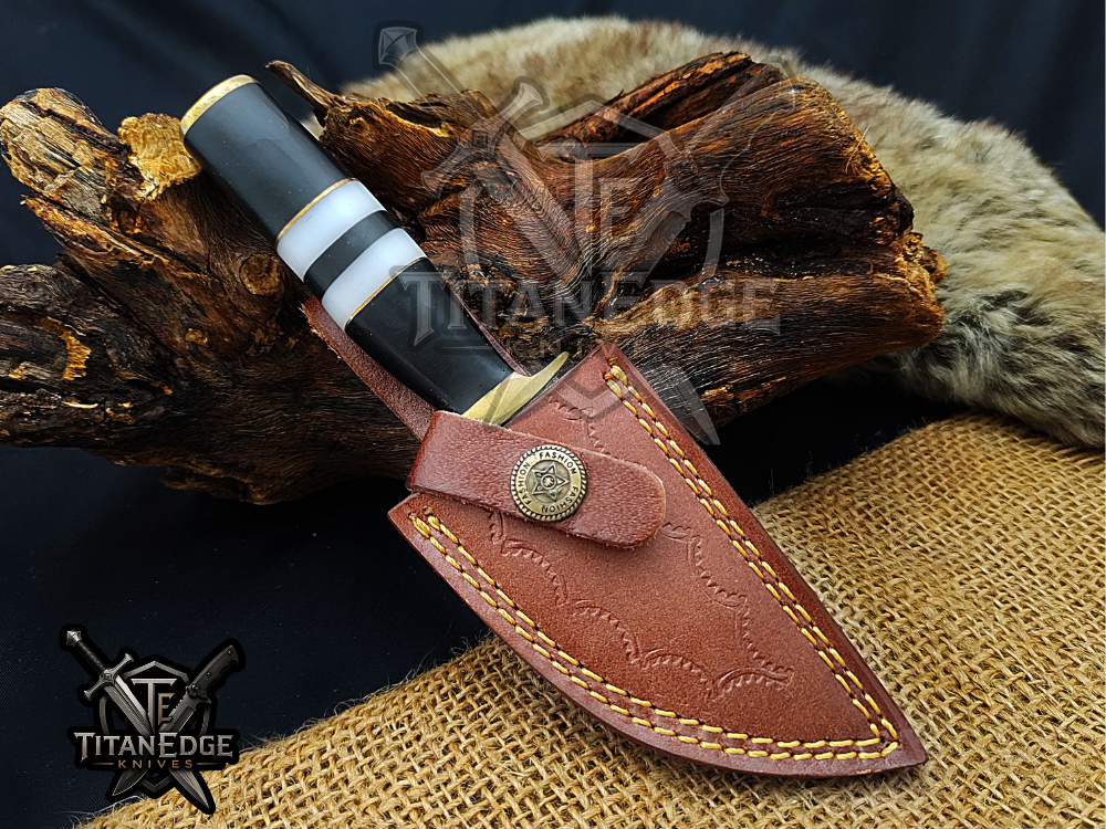 6.5" Handmade Damascus Steel Fixed Blade Knife