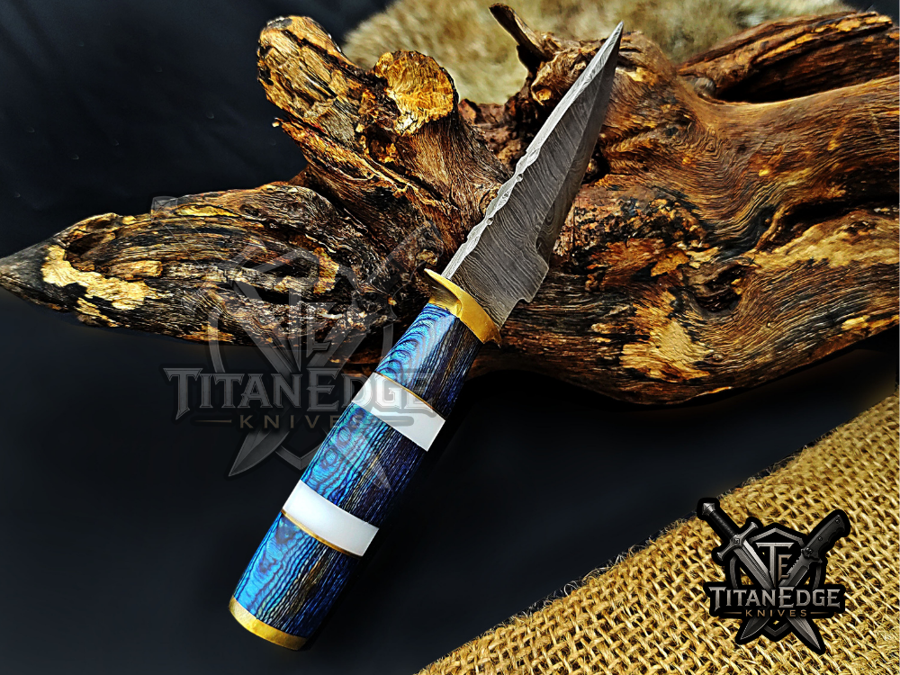 6.5" Handmade Damascus Steel Fixed Blade Knife