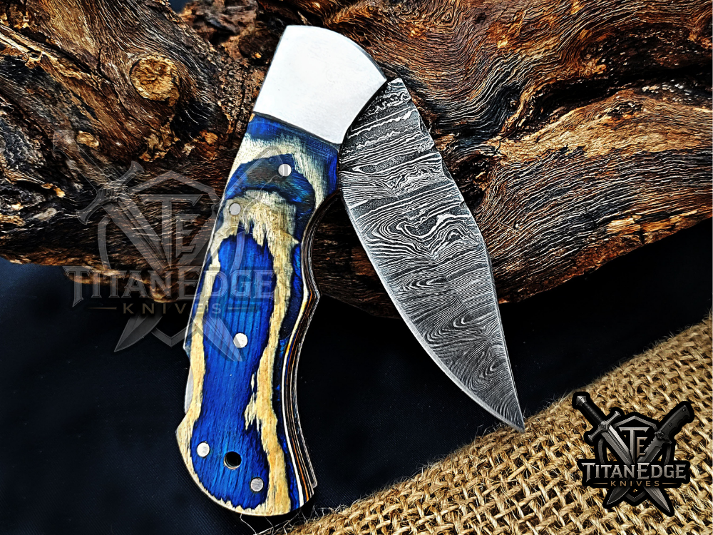 6.75" Handmade Damascus Steel Custom Hunting & EDC Knife