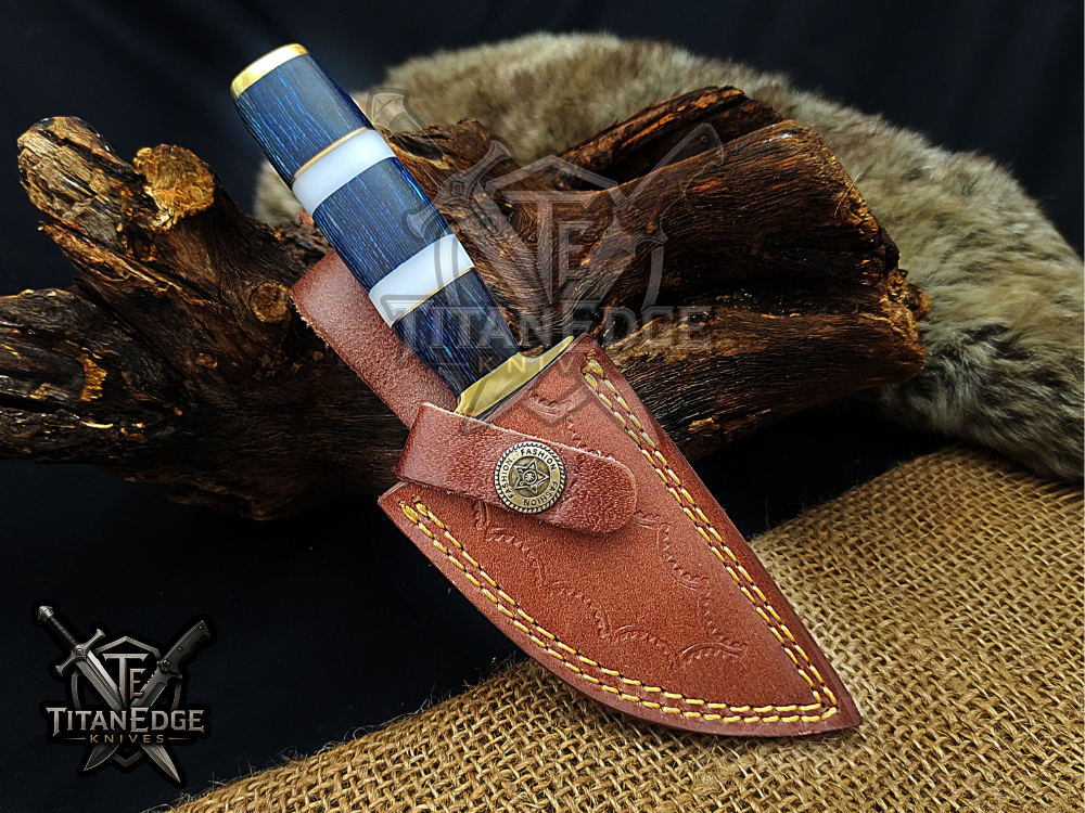 6.5" Handmade Damascus Steel Fixed Blade Knife
