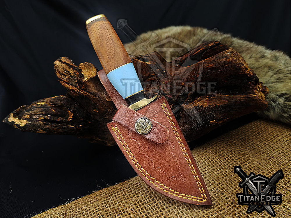 6.5" Handmade Damascus Steel Fixed Blade Knife