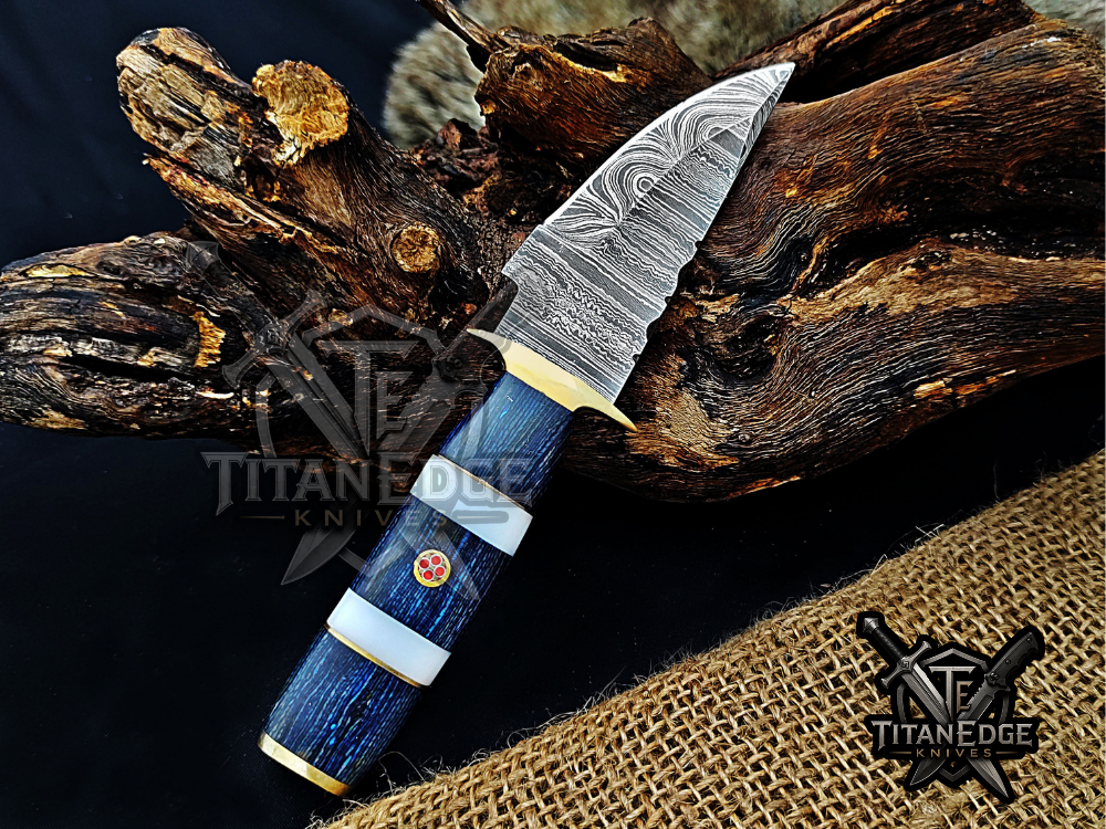 6.5" Handmade Damascus Steel Fixed Blade Knife