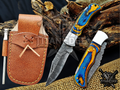 6.75" Handmade Damascus Steel Custom Hunting & EDC Knife