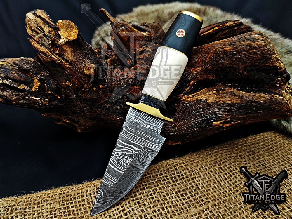 6.5" Handmade Damascus Steel Fixed Blade Knife