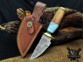 6.5" Handmade Damascus Steel Fixed Blade Knife