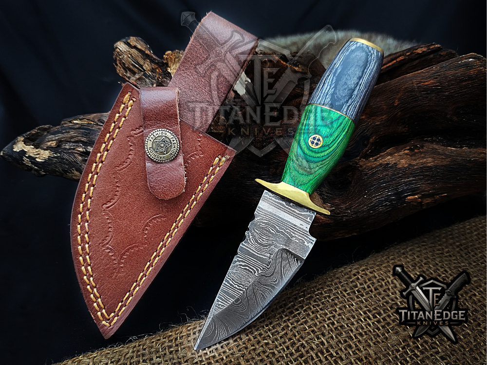 6.5" Handmade Damascus Steel Fixed Blade Knife