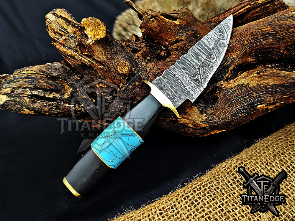 6.5" Handmade Damascus Steel Fixed Blade Knife
