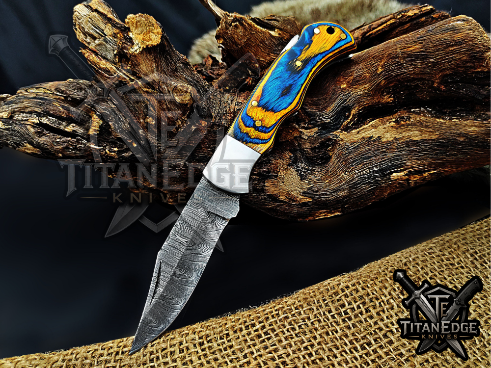 6.75" Handmade Damascus Steel Custom Hunting & EDC Knife