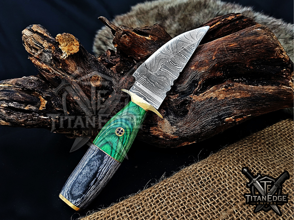 6.5" Handmade Damascus Steel Fixed Blade Knife