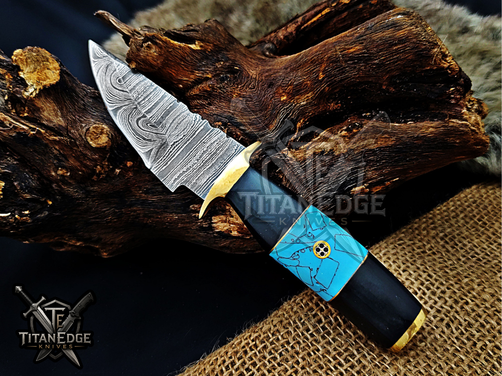 6.5" Handmade Damascus Steel Fixed Blade Knife