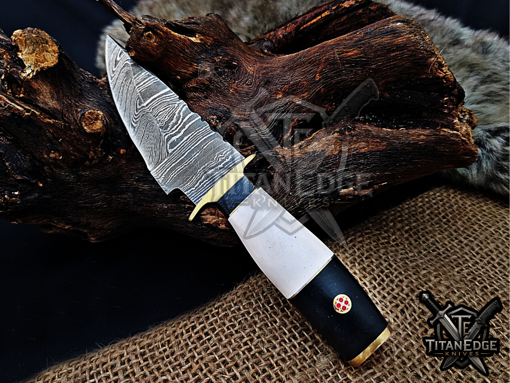 6.5" Handmade Damascus Steel Fixed Blade Knife