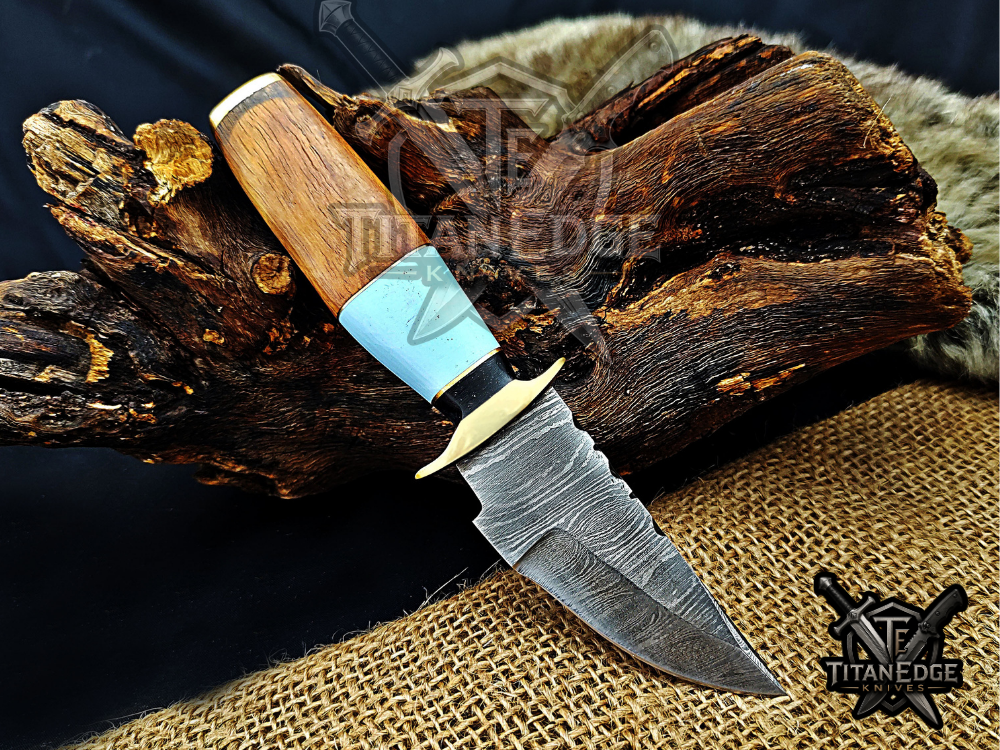 6.5" Handmade Damascus Steel Fixed Blade Knife