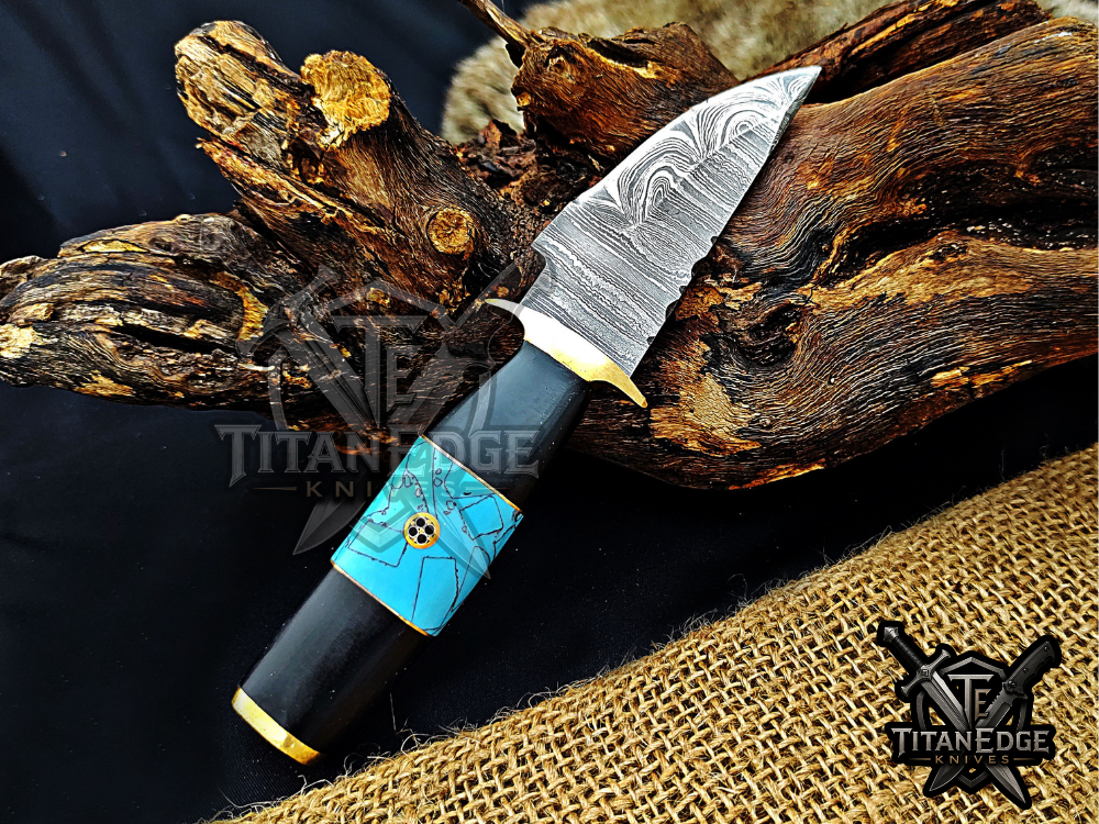 6.5" Handmade Damascus Steel Fixed Blade Knife