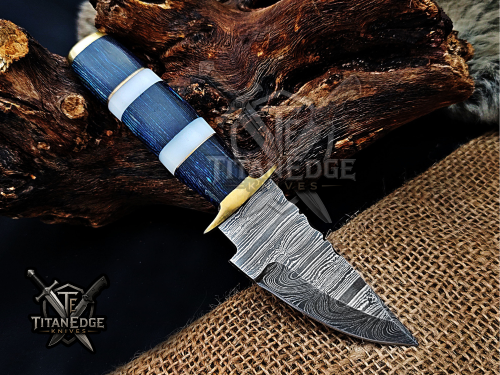 6.5" Handmade Damascus Steel Fixed Blade Knife
