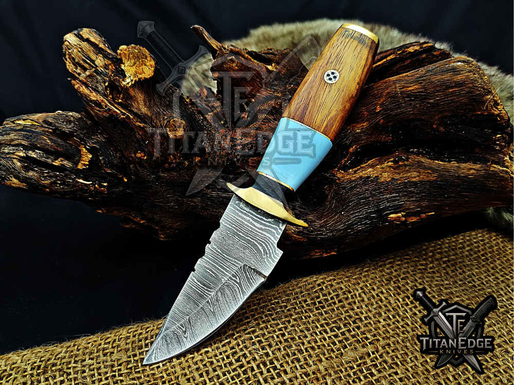 6.5" Handmade Damascus Steel Fixed Blade Knife