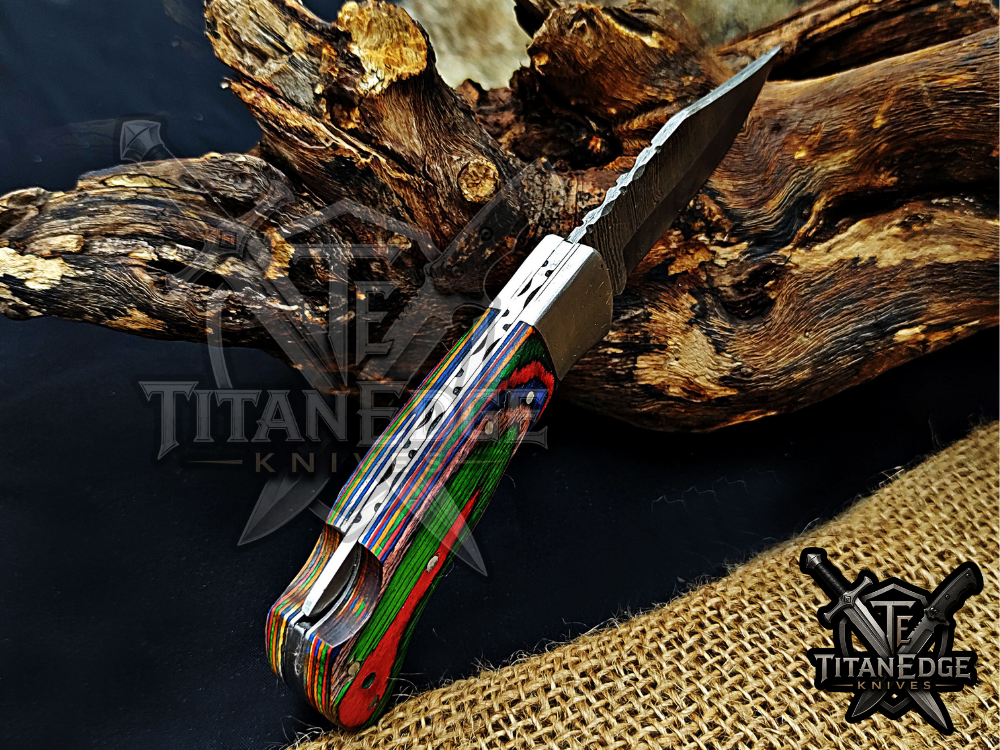 6.75" Handmade Damascus Steel Custom Hunting & EDC Knife