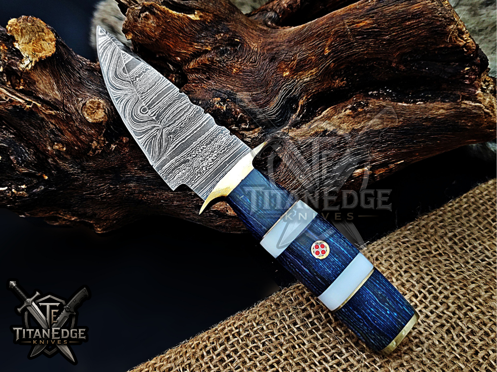 6.5" Handmade Damascus Steel Fixed Blade Knife