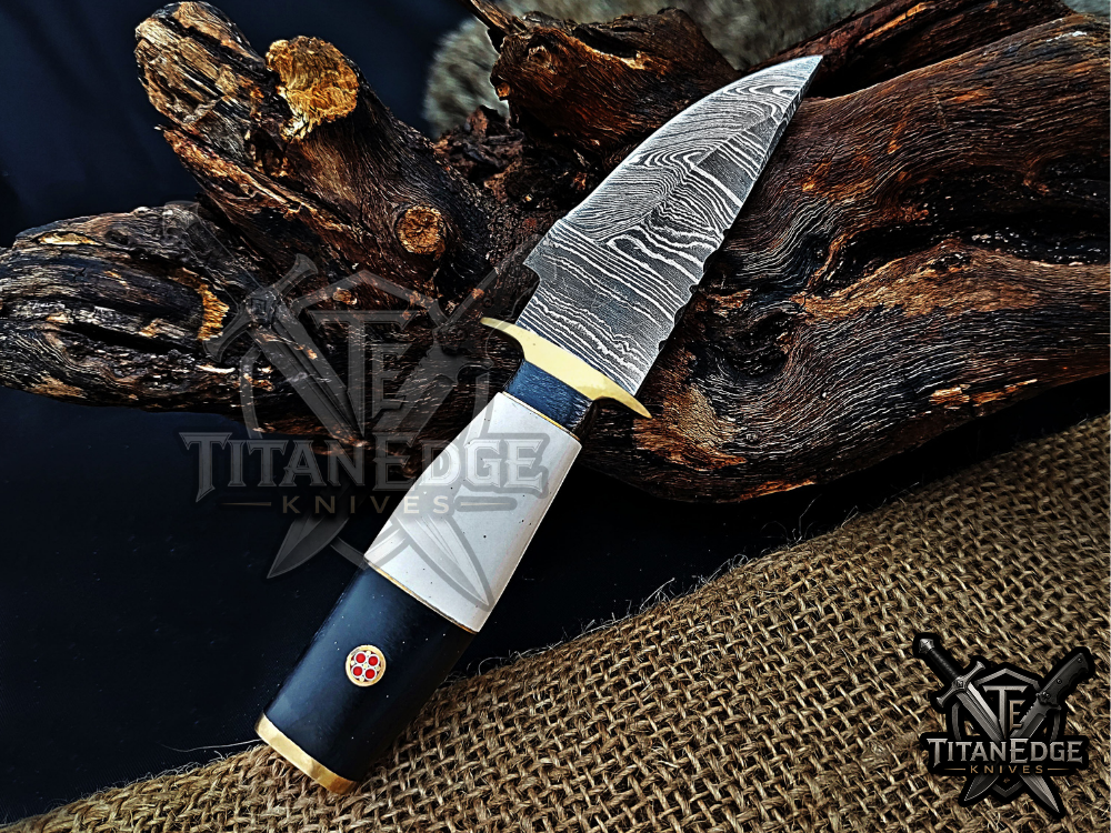 6.5" Handmade Damascus Steel Fixed Blade Knife
