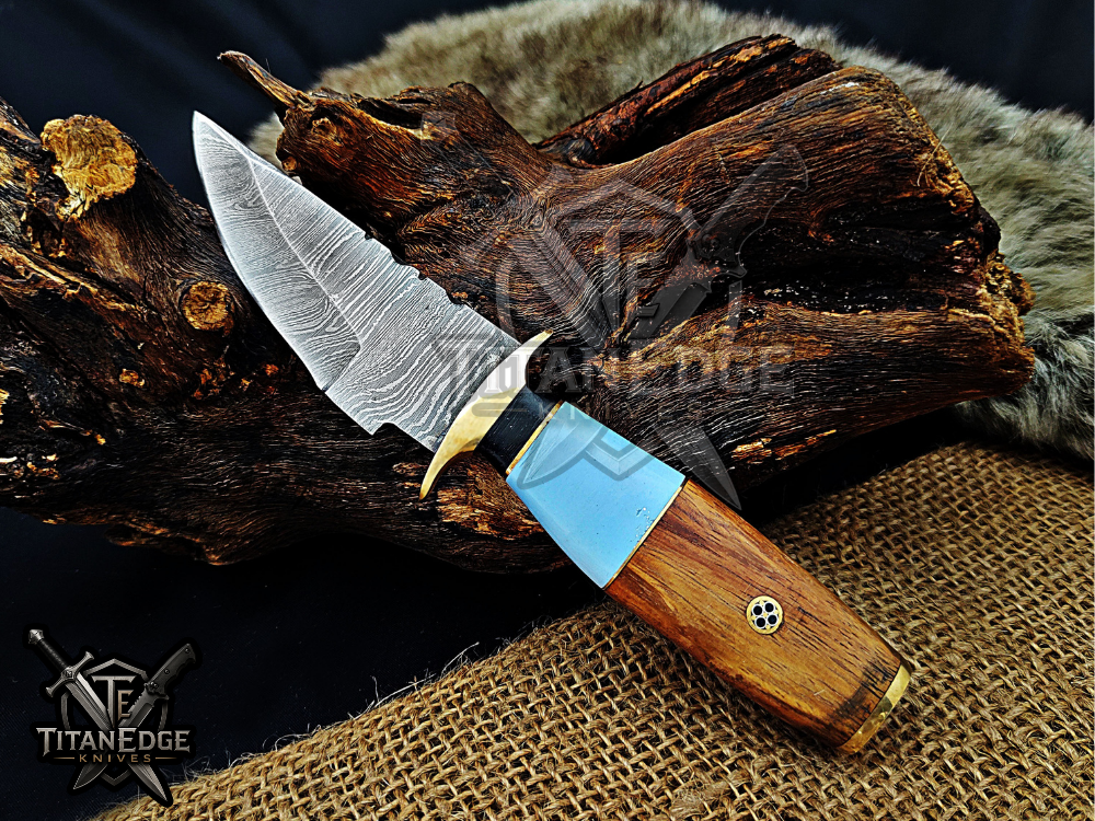 6.5" Handmade Damascus Steel Fixed Blade Knife