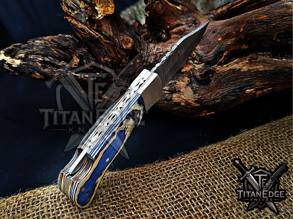 6.75" Handmade Damascus Steel Custom Hunting & EDC Knife