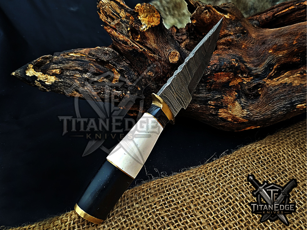 6.5" Handmade Damascus Steel Fixed Blade Knife