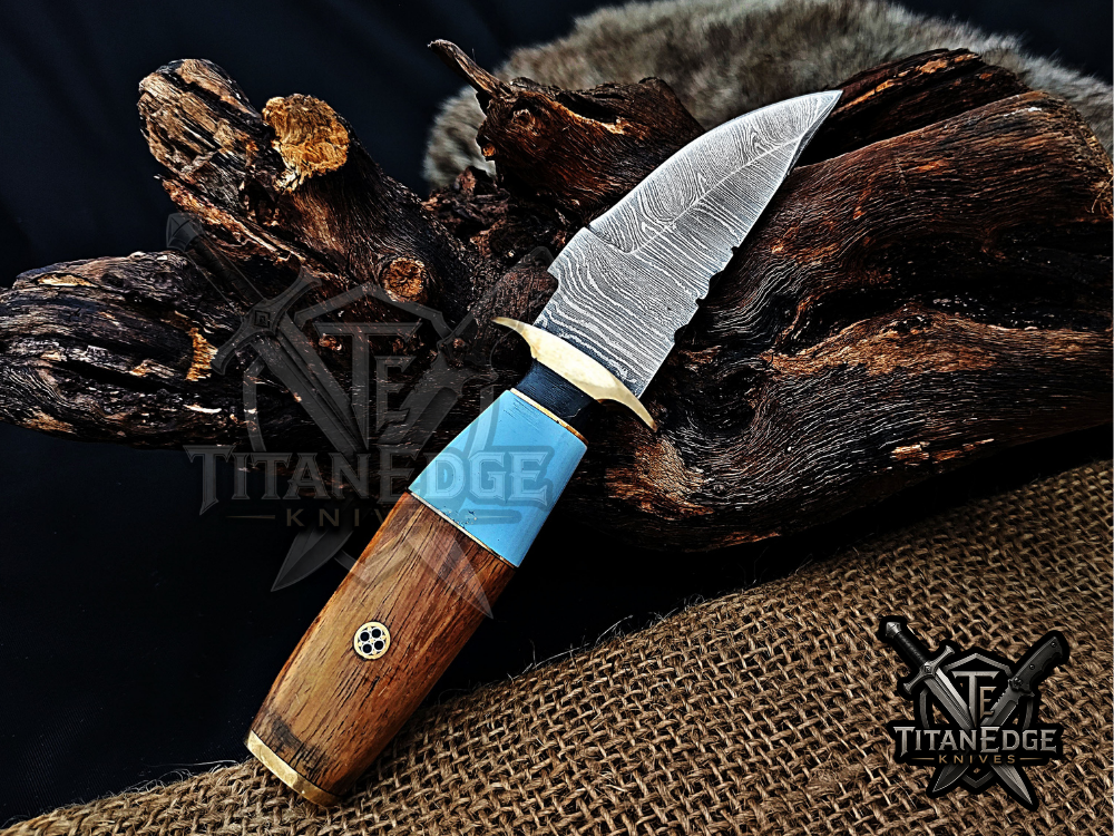 6.5" Handmade Damascus Steel Fixed Blade Knife