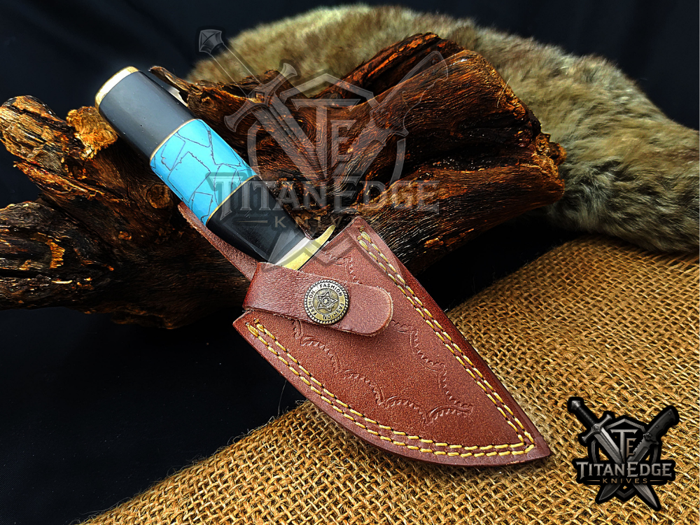 6.5" Handmade Damascus Steel Fixed Blade Knife