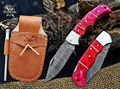 6.75" Handmade Damascus Steel Custom Hunting & EDC Knife