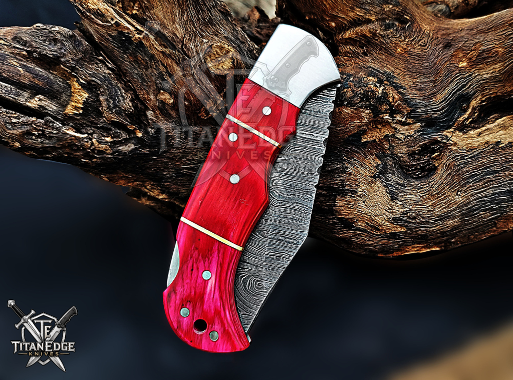 6.75" Handmade Damascus Steel Custom Hunting & EDC Knife