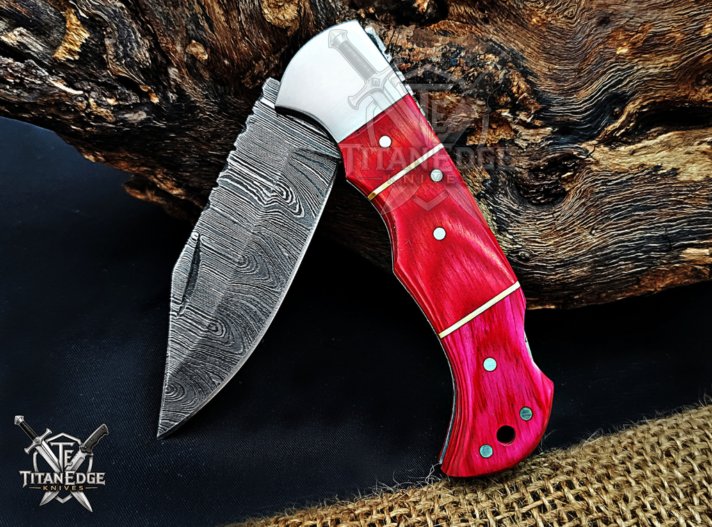 6.75" Handmade Damascus Steel Custom Hunting & EDC Knife