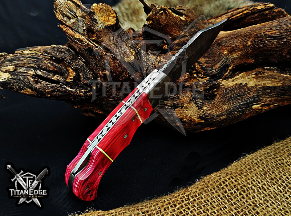 6.75" Handmade Damascus Steel Custom Hunting & EDC Knife