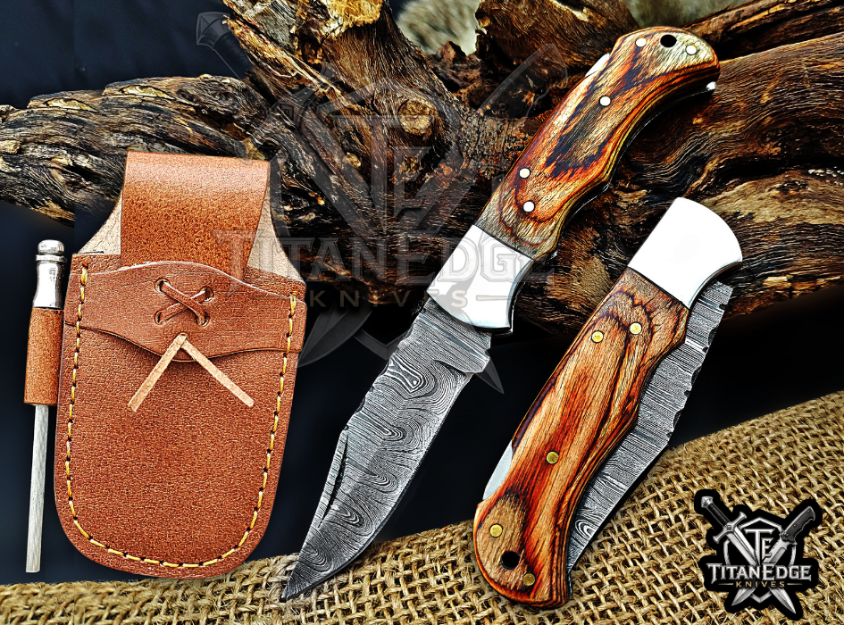 6.5" Handmade Damascus Steel Custom Hunting & EDC Knife