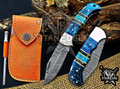 6.75" Handmade Damascus Steel Custom Hunting & EDC Knife
