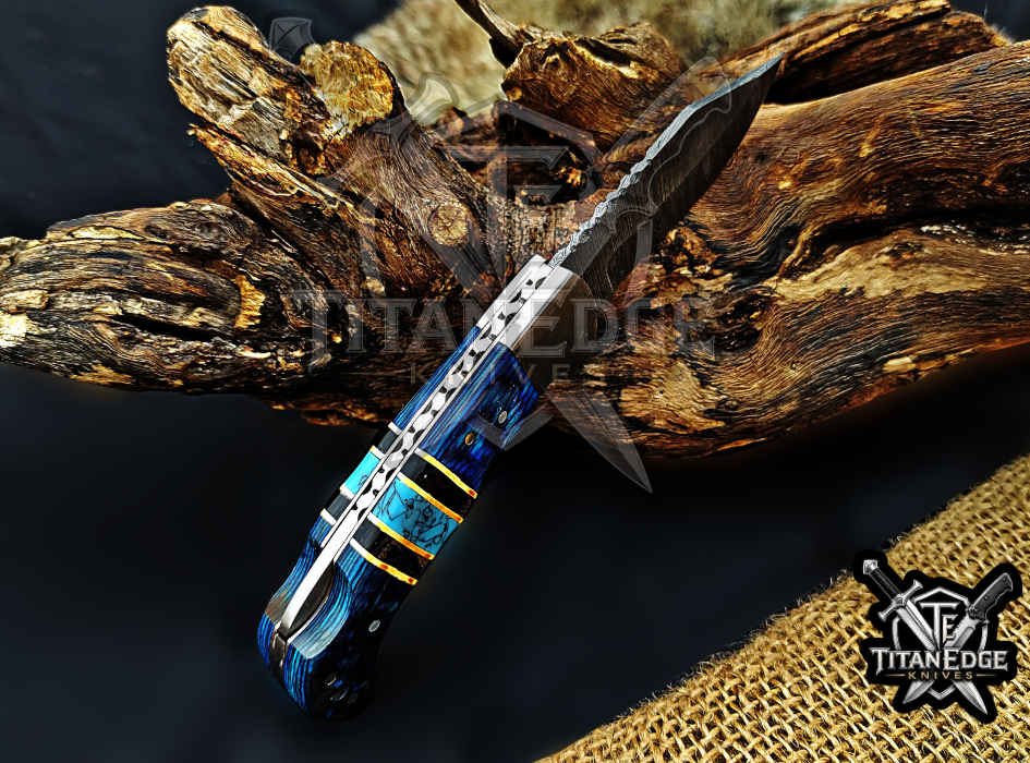 6.75" Handmade Damascus Steel Custom Hunting & EDC Knife