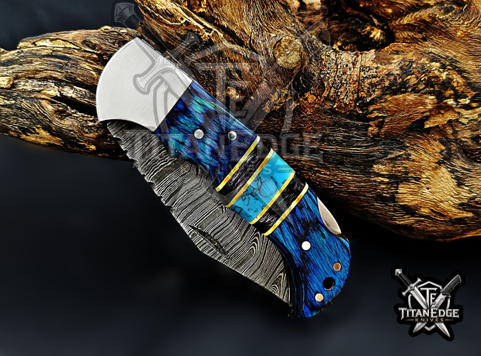 6.75" Handmade Damascus Steel Custom Hunting & EDC Knife