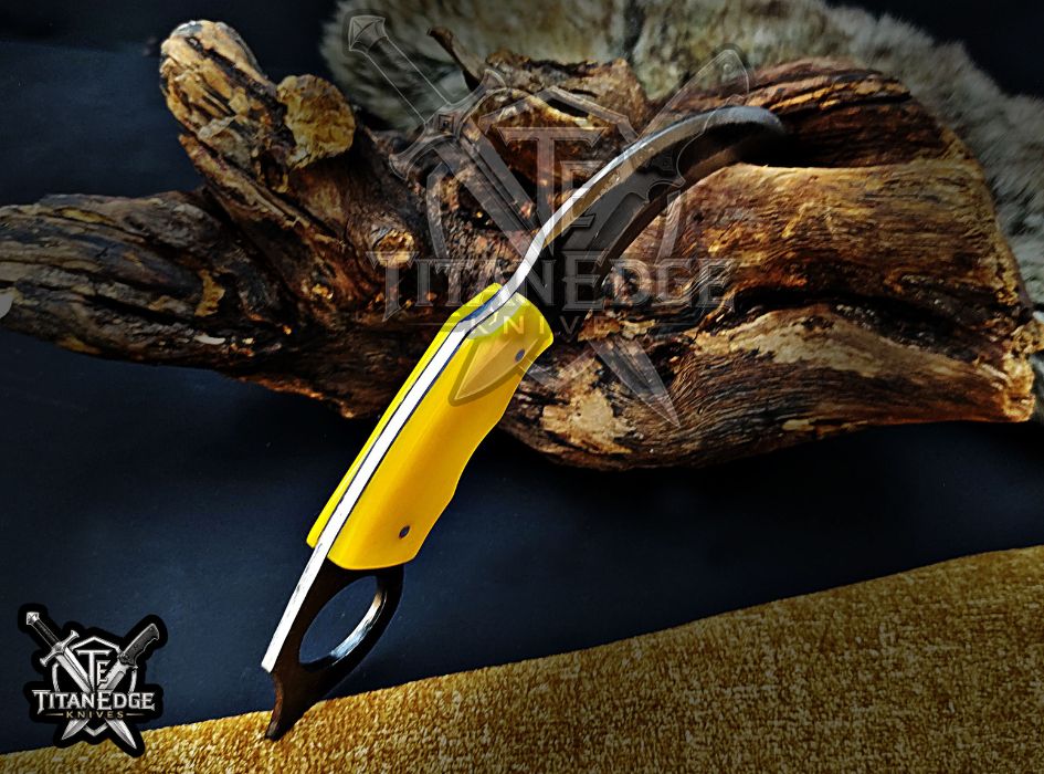 Handcrafted Karambit Knife, 8-Inch Tactical Claw Blade, Outdoor Hunting EDC Pocket Knife, Unique Groomsmen Gift, Collector Utility Knife