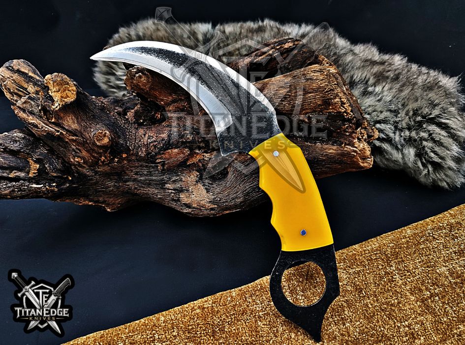 Handcrafted Karambit Knife, 8-Inch Tactical Claw Blade, Outdoor Hunting EDC Pocket Knife, Unique Groomsmen Gift, Collector Utility Knife