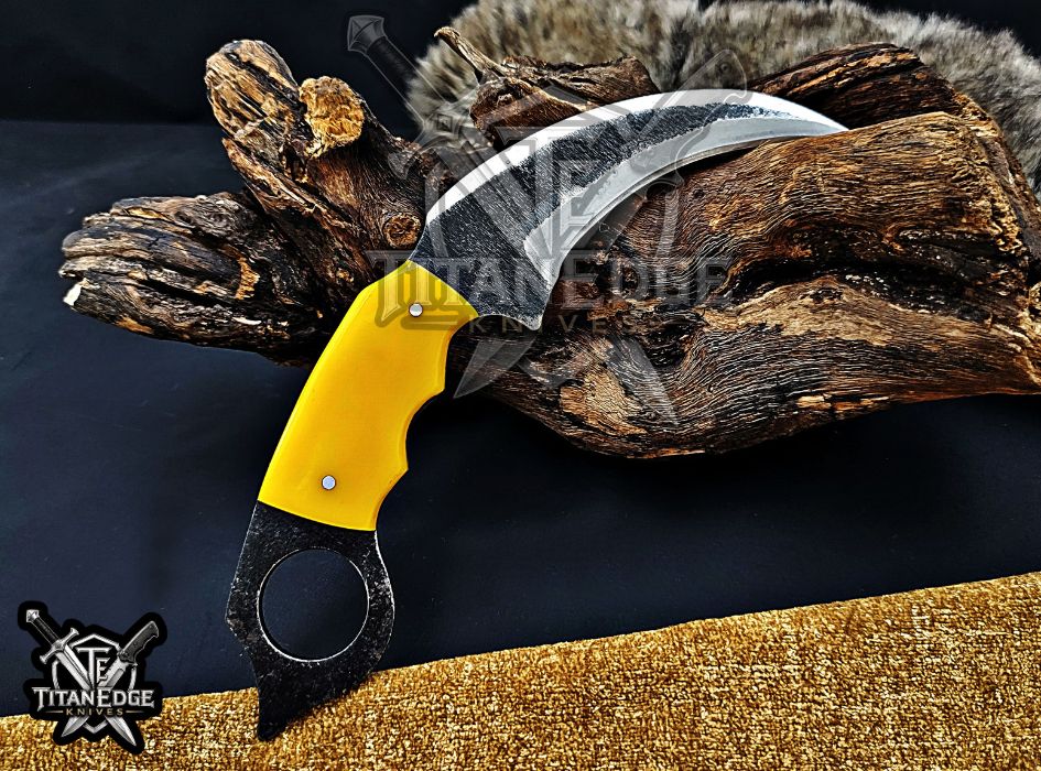 Handcrafted Karambit Knife, 8-Inch Tactical Claw Blade, Outdoor Hunting EDC Pocket Knife, Unique Groomsmen Gift, Collector Utility Knife